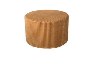 English Elm Corduroy Cube Ottoman Ribbed Upholstery Footrest for Living Room or Bedroom Seating Ginger B2748P476012