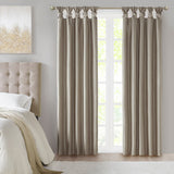 Madison Park Emilia Transitional Twist Tab Total Blackout Window Curtain Panel MP40-7408 Pewter