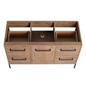 English Elm 48" Freestanding Bathroom Vanity with Soft Close Door 4 Drawers Plywood Build W999P405132