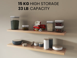 English Elm Floating Shelf Lyle Pine Beige Set of Two – Space-Saving Engineered Wood Shelves for Stylish Display and Durability B092P238728