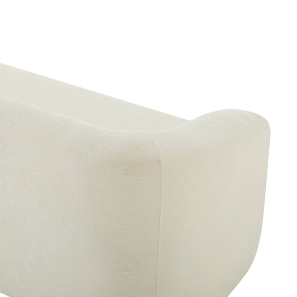 English Elm [new]86" Chenille Cloud Sofa Curved Legless 3-seater with Pocket Springs for Living Room Beige N723P404465A