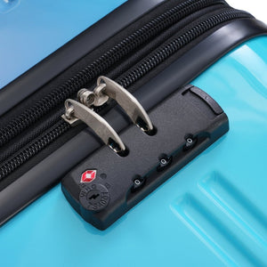English Elm Hardshell Polycarbonate 3 Piece Luggage Set Spinner Wheels Tsa Lock Expandable Travel Blue+Red N732P184448W