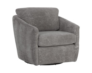 Sunpan IRINA Swivel Lounge Chair - Comfortable Nepal Pebble Accent with 360° Movement for Modern Spaces 109446