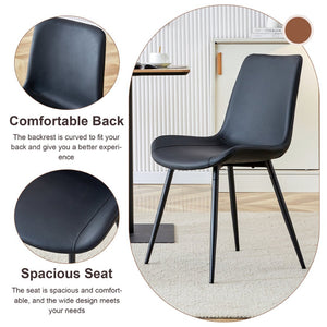 English Elm Scalable Extendable Dining Set Four Chairs Linen Upholstered Walnut Base Modern Walnut+Black W1151S04699