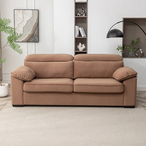 English Elm 2-Seater Sofa Bed - Stylish Mid-Century Modern Convertible Couch, Queen Sleeper With Space-Saving Design B347P409801