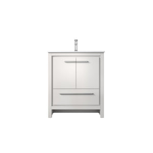 English Elm White Bath Vanity With White Quartz Top & Chrome Faucet - Elegant, Durable, And Spacious Storage Solution B2731P259320-GIGA