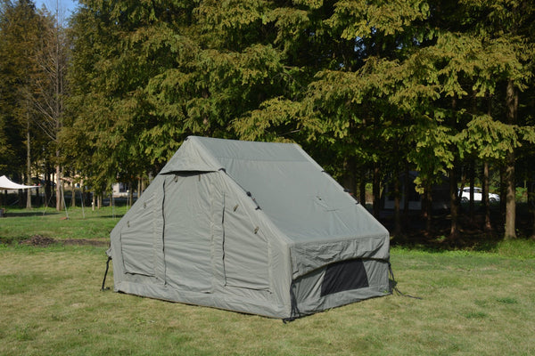 English Elm Inflatable Glamping Tent 4 Season Waterproof Air Beam Frame Shelter for 4 to 6 Persons Army Green W640P244860