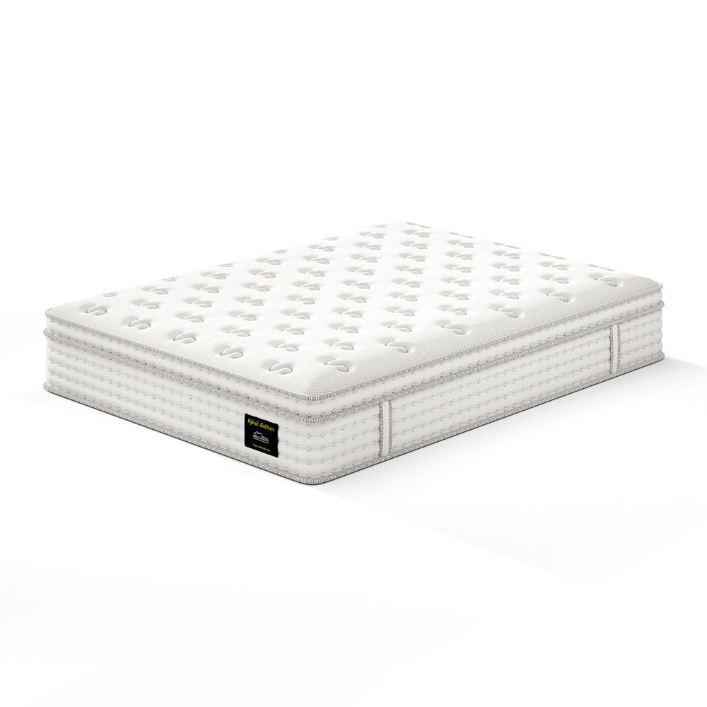 English Elm 12'' Hybrid Queen Mattress Memory Foam Pocket Coils Fiberglass Free Spinal Support B2716P383554