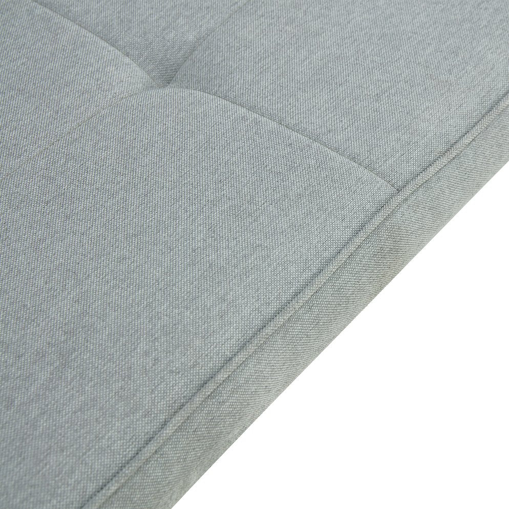 English Elm Tufted 51" Extra-Long Entryway Bench with Metal Legs, Upholstered Fabric Seat, 330lb Capacity Gray N752P186169G