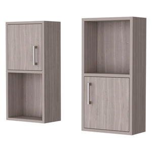 English Elm Dixie Wall Mounted Medicine Cabinet Set of Two with Open Shelf Bathroom Storage B128P460148