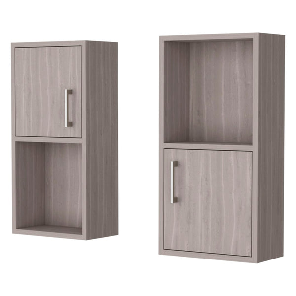 English Elm Dixie Wall Mounted Medicine Cabinet Set of Two with Open Shelf Bathroom Storage B128P460148