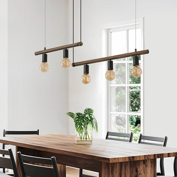 English Elm Macgregor 5-Light Bronze Linear Kitchen Island Pendant Light, Hand-Painted Iron, Dimmable Smart Tunable White T3177P284003