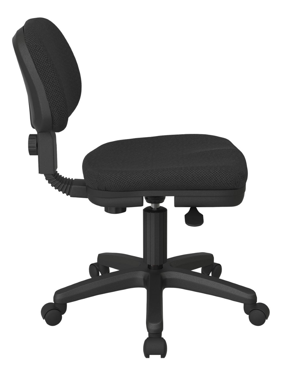 OSP Home Furnishings Basic Task Chair with Pneumatic Height Adjustment and Lumbar Support for Home Office Shale SC117-295
