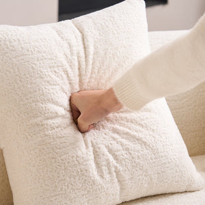English Elm LY-025S Curved Loveseat Compact 65" Space-Saving Chenille Upholstery, 30D Foam+Spring Comfort White W2231P261287