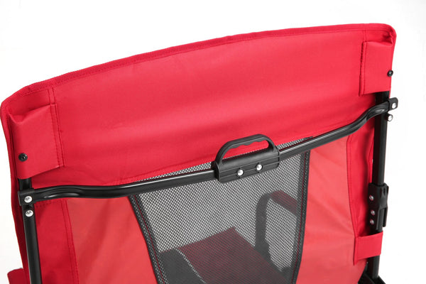 English Elm Camping Director Chair with Side Table, Cup Holder & Mesh Back, Heavy-Duty Folding Seat for Outdoor Events Red W640P224441