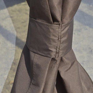 English Elm Outsunny 12' X 12' Round Gazebo With Double-Tier Roof, Mesh Netting, Curtains & Sturdy Steel Frame W2225P174254-GIGA