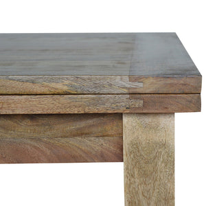 English Elm Solid Wood Extendable Butterfly Dining Table - Rustic Mango With Oak Finish, Seats 2 To 6 Effortlessly B182P280764-GIGA