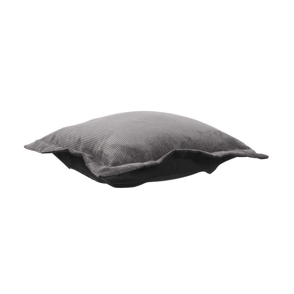 Howard Elliott Puff Ottoman Cover & Cushion - Luxurious Hand-sewn Faux Fur With Unique Ribbed Design For Comfort Brown 88% Poly,12% Nylon 310-1345p-howard-elliott