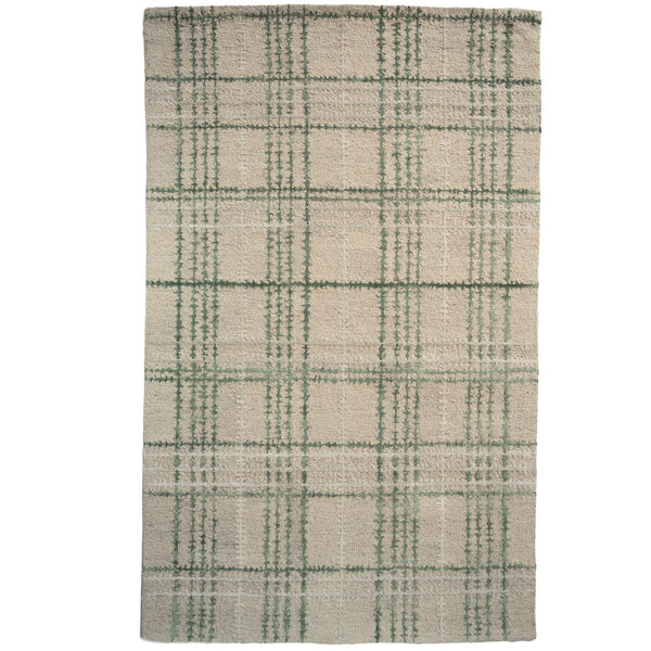 Capel Rugs Tartan Area Rug: Timeless Scottish Plaid Design, Hand-tufted Luxury Blend For Modern Sophistication Moss, Tan 85% Wool,15% Viscose 3100rs05000800250