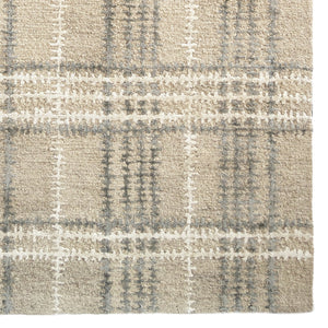 Capel Rugs Tartan Area Rug: Timeless Scottish Plaid Design, Hand-tufted Luxury Blend For Modern Sophistication Earl Grey, Ivory 85% Wool,15% Viscose 3100rs05000800320