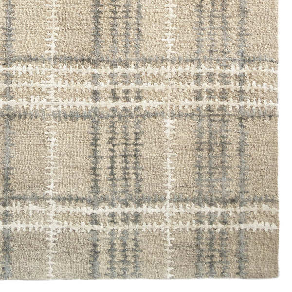 Capel Rugs Tartan Area Rug: Timeless Scottish Plaid Design, Hand-tufted Luxury Blend For Modern Sophistication Earl Grey, Ivory 85% Wool,15% Viscose 3100rs05000800320