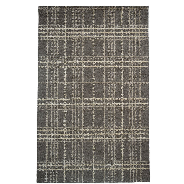 Capel Rugs Tartan Area Rug: Timeless Scottish Plaid Design, Hand-tufted Luxury Blend For Modern Sophistication Peppercorn, Gray 85% Wool,15% Viscose 3100rs07090909380