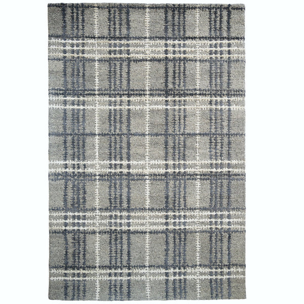 Capel Rugs Tartan Area Rug: Timeless Scottish Plaid Design, Hand-tufted Luxury Blend For Modern Sophistication Oxford, Gray 85% Wool,15% Viscose 3100rs05000800425