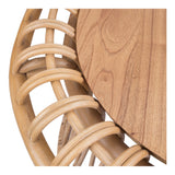 New Pacific Direct Galia Rattan Oval Coffee Table w/ Wood Top Honey 47 x 27.5 x 18
