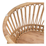 New Pacific Direct Galia Rattan Oval Coffee Table w/ Wood Top Honey 47 x 27.5 x 18