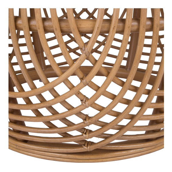 New Pacific Direct Arlo Rattan Side/ End Table w/ Wood Top Honey 22.5 x 22.5 x 19.5