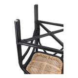 New Pacific Direct Kalyna Rattan Counter Stool - Set of 2 Black/Natural 20 x 21.5 x 38.5