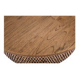 Kamari Rattan Coffee Table w/ Wood Top Canary Brown Black Washed, Brown 3100010-CBBW New Pacific Direct