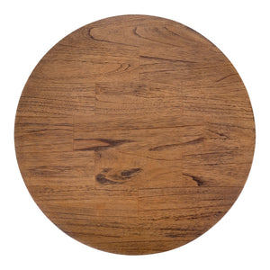 Kamari Rattan Side/End Table w/ Wood Top Canary Brown Black Washed, Brown 3100011-CBBW New Pacific Direct