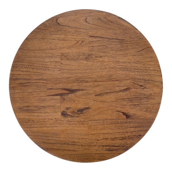 Kamari Rattan Side/End Table w/ Wood Top Canary Brown Black Washed, Brown 3100011-CBBW New Pacific Direct