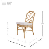 Kara Rattan Dining Side Chair - Set of 2 Natural 3100016-N New Pacific Direct