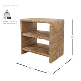 Kanza Abaca Nightstand/Side Table Natural 3100020 New Pacific Direct