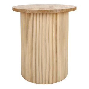 Kiefer Rattan Side/End Table w/ Wood Top Natural 3100021 New Pacific Direct