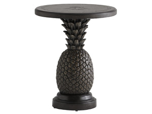 Lexington Tommy Bahama Outdoor Pineapple Table - Elevate Your Outdoor Oasis With A Unique Accent For Refreshments & Style Gray Brown Wood 3100-202