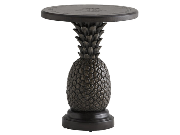 Lexington Tommy Bahama Outdoor Pineapple Table - Elevate Your Outdoor Oasis With A Unique Accent For Refreshments & Style Gray Brown Wood 3100-202