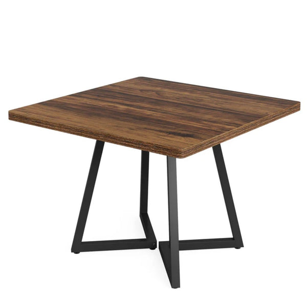 English Elm Compact Round Wood Dining Table Natural Grain Finish Seats Four Small Space Apartment T3971P449271