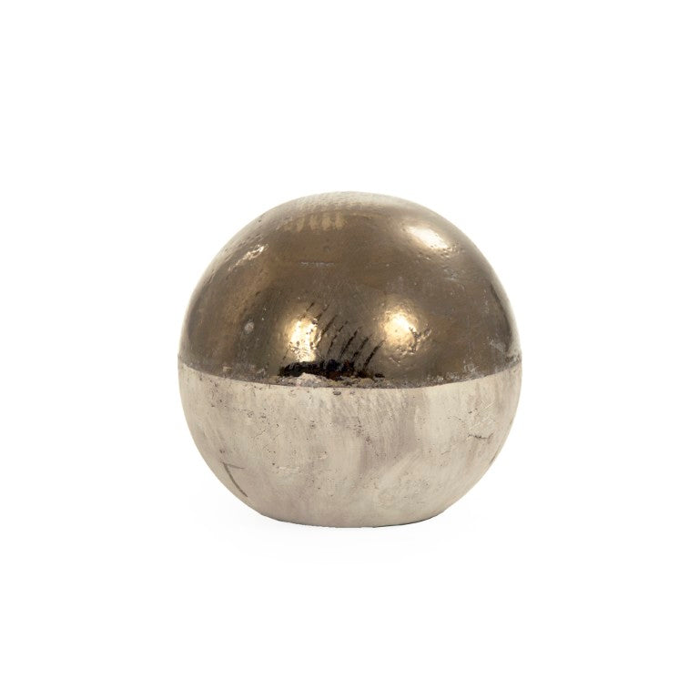 Zentique Gilded ceramic accent sculpture with refined gold detailing, versatile mantel or shelf focal for modern spaces W8.5 x H8 x D8.5 3105 A773A