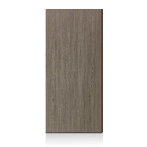 English Elm 36 in Flush Hollow Core Interior Door Slab with Gray Wood Grain Melamine Finish B2763P486371