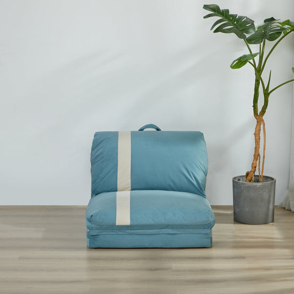 English Elm ARIA Modern Floor Sofa Bed with 6-Position Adjustable Back, Quick 5-Second Fold, Corduroy Comfort Sky Blue W3391P324423