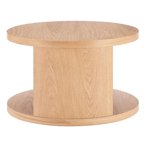 EuroStyle Svea Scandinavian Oak Nesting Table Set for Living Room Space Saving Modern Decor 31092OAK-KIT