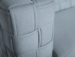 English Elm Saree Light Teal Chenille Accent Chair with Pocket Coil Seat, KD Legs, Plush Foam, Durable Frame B2726P256343