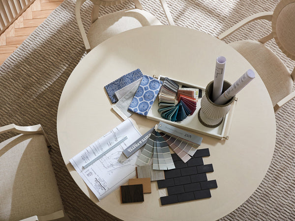 Lexington Sligh Artesia Game Table - Elegant Hollywood Regency Design With Scalloped Detailing And White Oak Finish Opaline Wood 310-300c