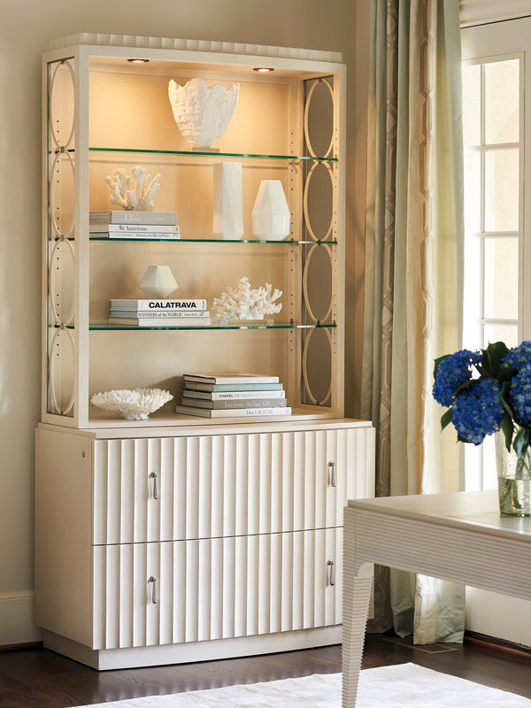 Lexington Sligh Birkdale File Chest - Elegant White Oak Design With Locking Drawers, Led Lighting & Storage Solutions Opaline Wood 310-450