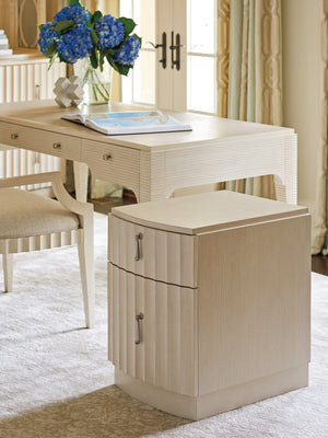 Lexington Sligh Ramsey Mobile File Chest - Elegant Hollywood Regency Design With Brushed Nickel Hardware & Storage Opaline Wood 310-452