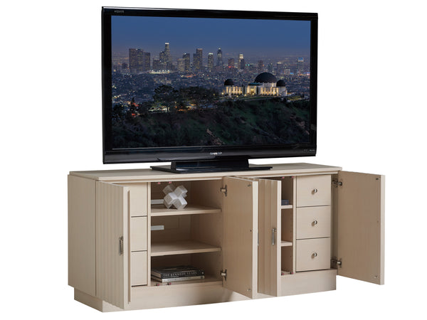 Lexington Sligh Ellerston Media Console - Elegant Hollywood Regency Design With Scalloped Detailing And Storage Options Opaline Wood 310-660