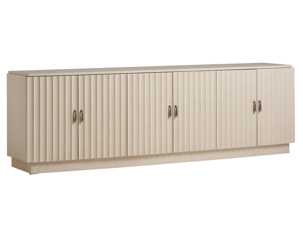 Lexington Sligh San Marcos Media Console - Elegant Hollywood Regency Design With Adjustable Shelves & Ample Storage Opaline Wood 310-661